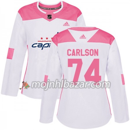 Dresovi Washington Capitals John Carlson 74 Adidas 2017-2018 Bijela Narančasta Fashion Authentic - Ženska